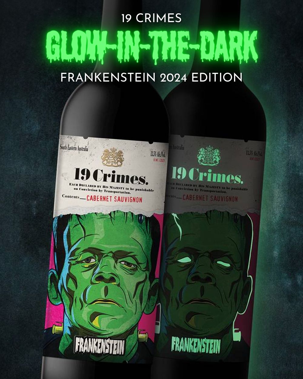 19 Crimes Frankenstein Cabernet Limited Edition Glow-In-The-Dark