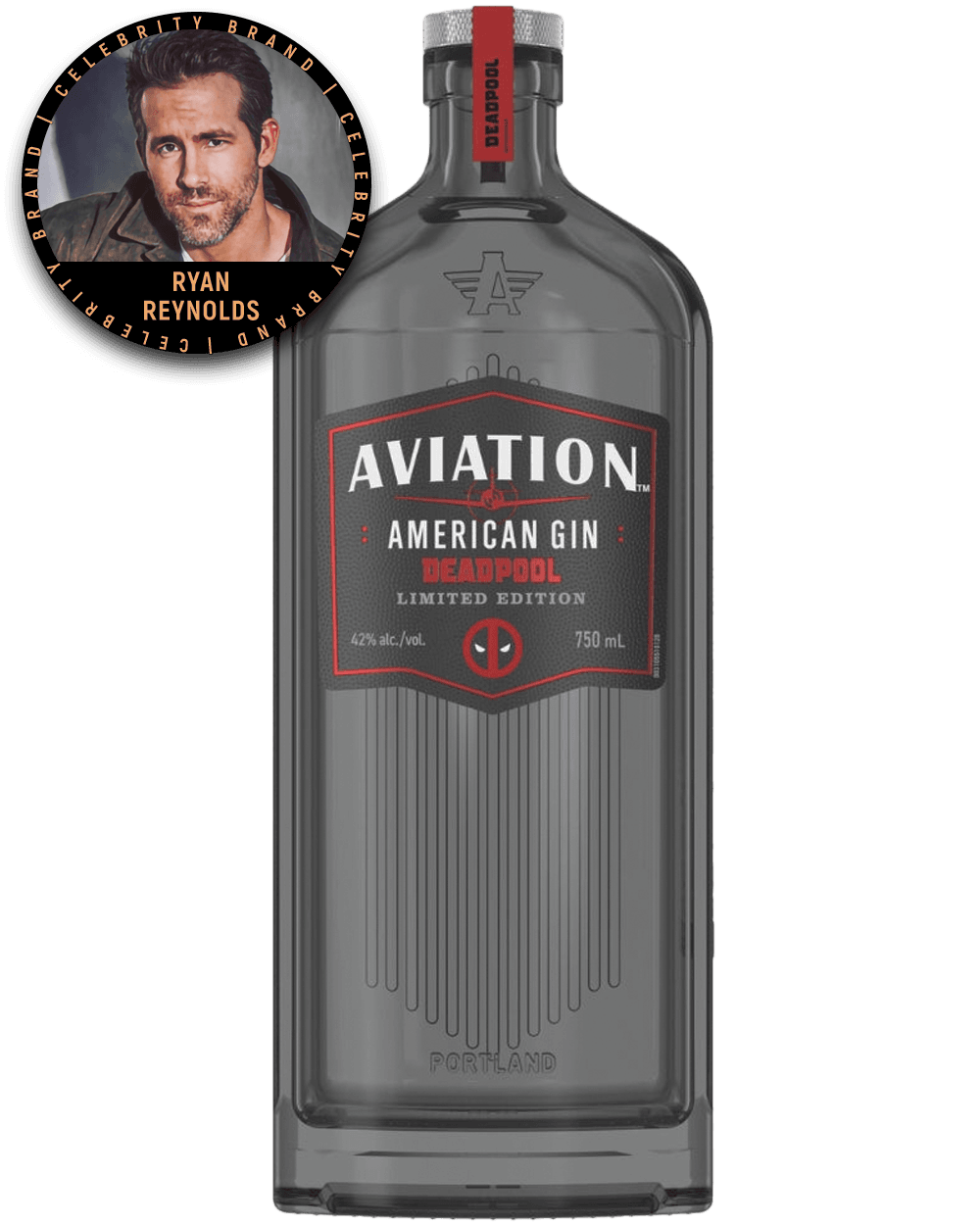 【限定ボトル】アビエーションジン デッドプールエディション 限定ボトル】アビエーションジン デッドプールエディション
