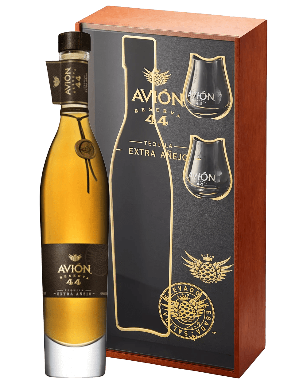 AVION 44 EXTRA AÑEJO ギフトボックス入り Avion Tequila Reserva 44 Extra Anejo Gift Set w/ 2 Glasses