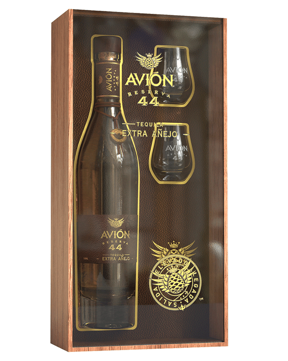 Avion Tequila Reserva 44 Extra Anejo Gift Set w/ 2 Glasses