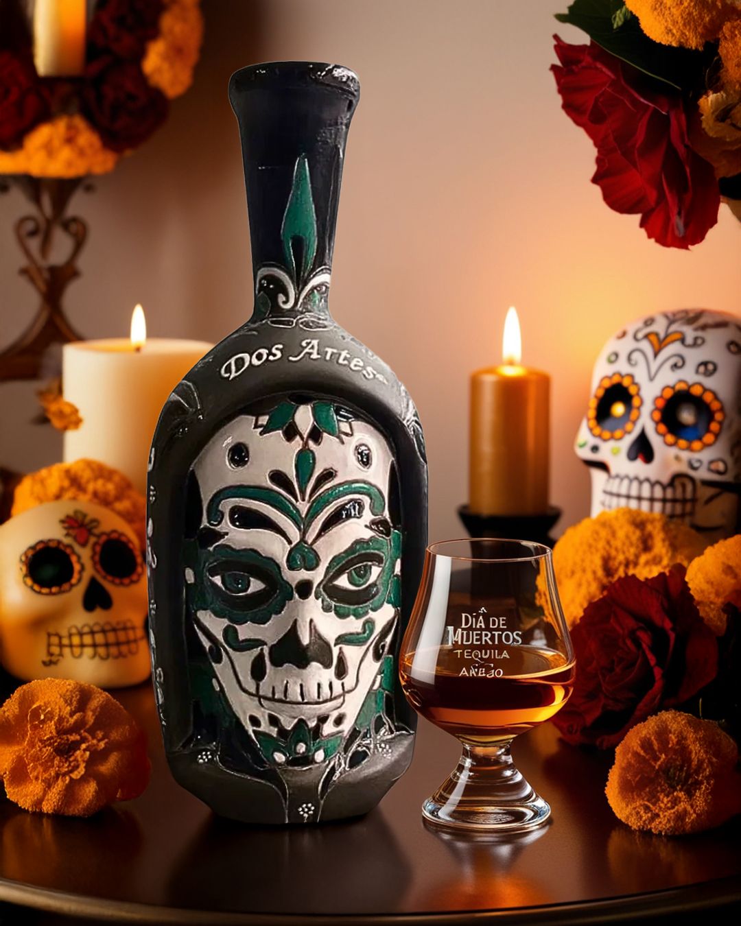 Dos Artes Tequila Anejo Calavera 2025 Dia De Muertos Doble Barrica
