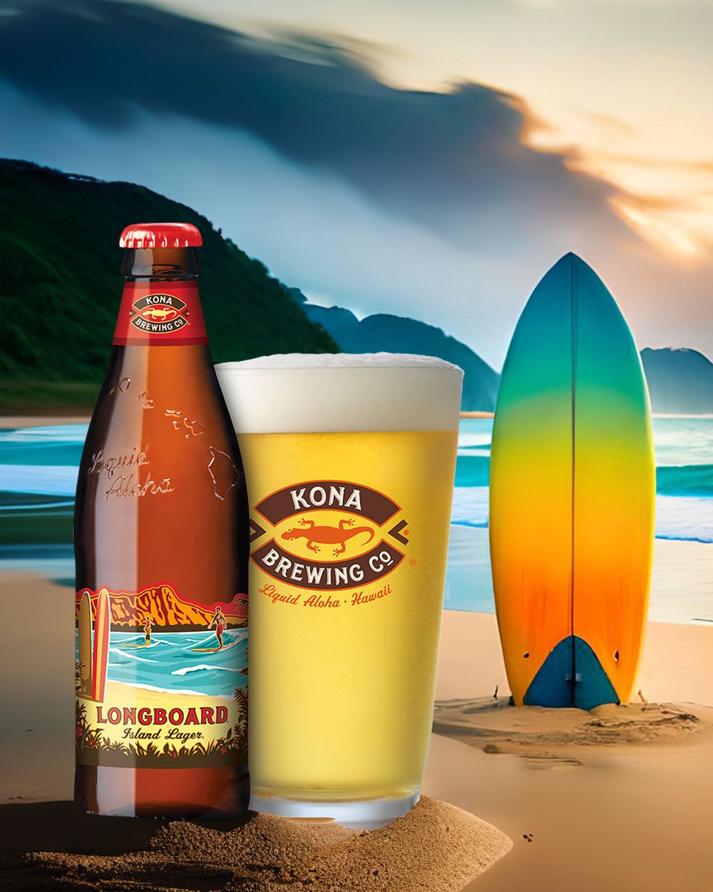 Kona Brewing LONGBOARD  Lager サイン Kona Brewing LONGBOARD Island Lager サイン - メルカリ