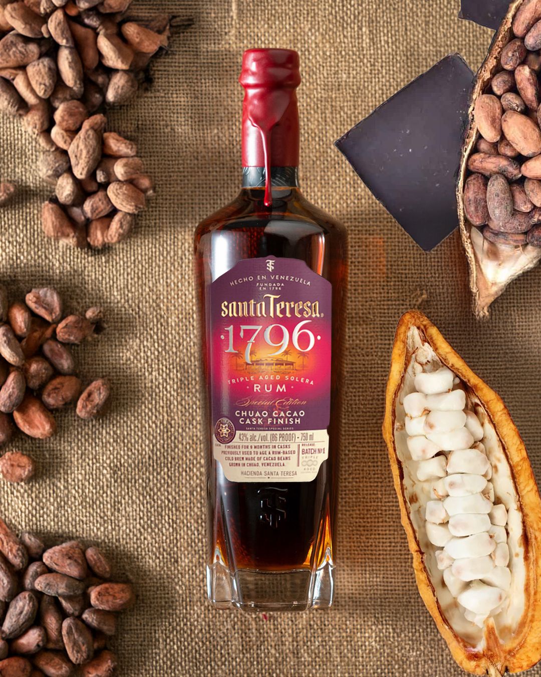 Santa Teresa 1796 Chuao Cacao Cask Finish Triple Aged Solera Rum