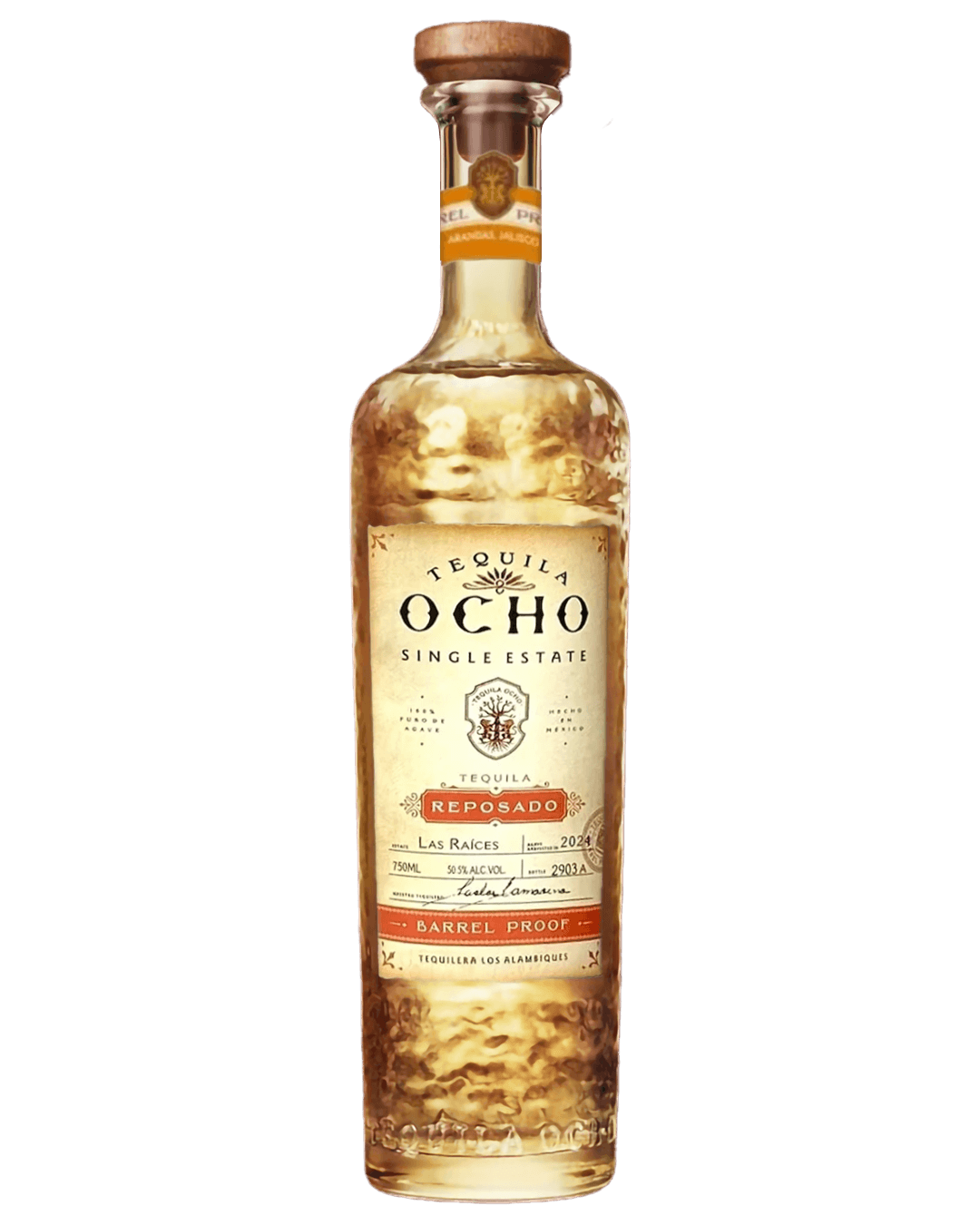Tequila Ocho Reposado Barrel Proof Rancho Las Raíces 2024