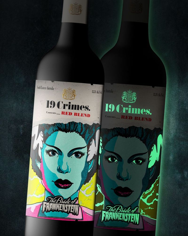 19 Crimes The Bride of Frankenstein Red Blend Limited Edition Glow
