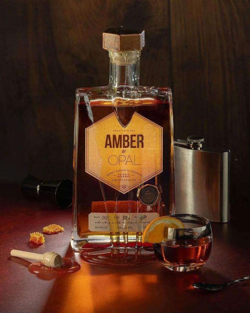 Amber & Opal Honey Botanical Infused Whiskey by Ja Rule | Passion