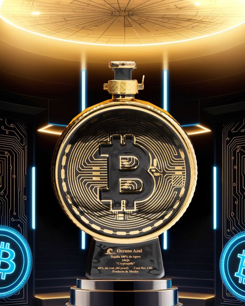 Oceano Azul Bitcoin Cryptoquila Anejo Tequila Reserve Limited Edition |  Passion Spirits
