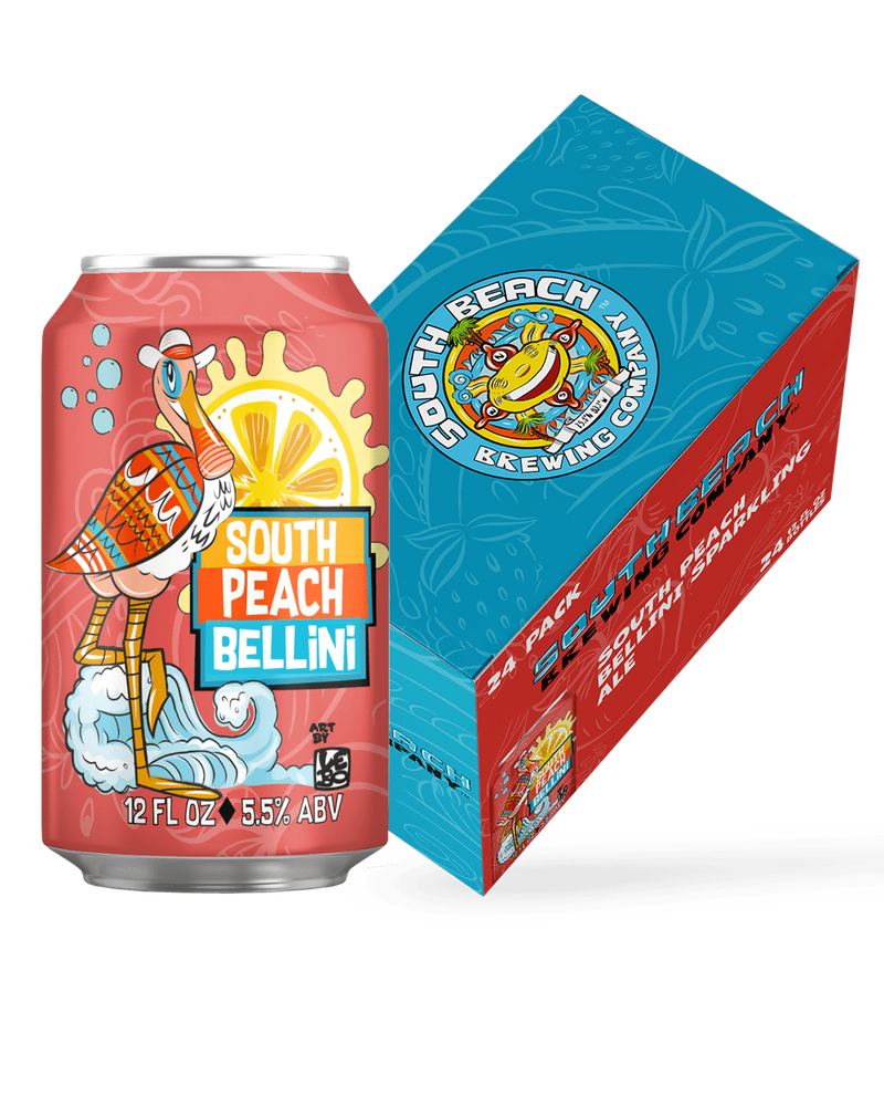 South Peach Bellini Sparkling Ale | 24-Pack | South Beach Brewing