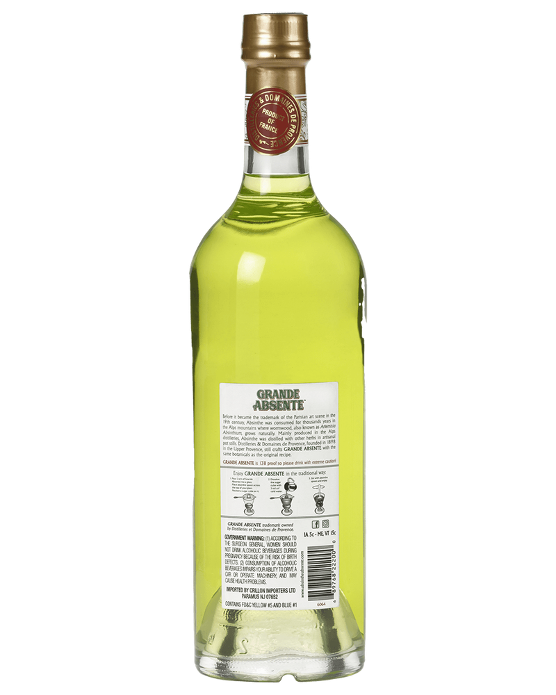 Gran Absente Absinthe Originale 138 Proof with Spoon | Passion Spirits