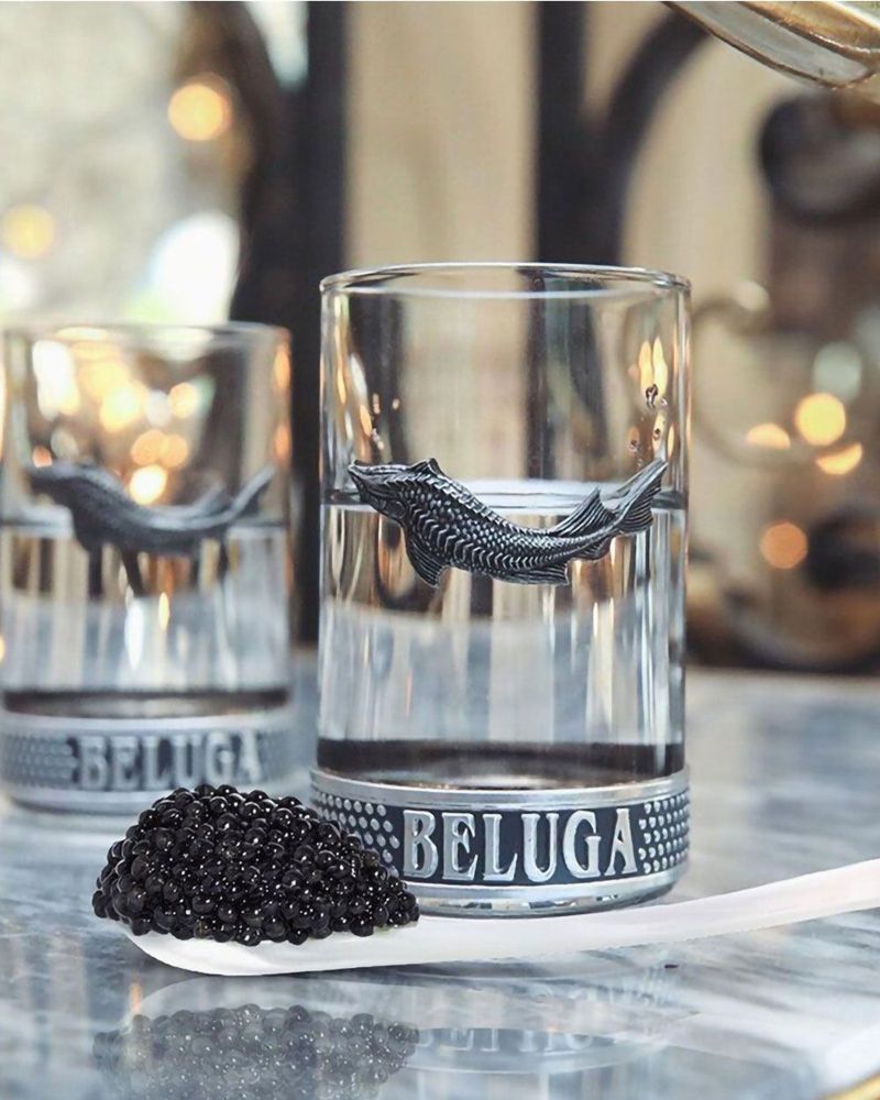 BELUGA Gold Line Vodka 750ml ショットグラスセット Beluga Vodka Gold Line Gift Set | Passion Spirits