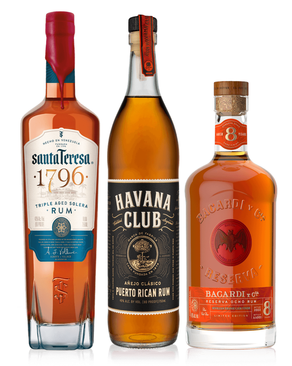 SANTA TERESA 1796 RUM, BACARDI RESERVA OCHO RUM AND HAVANA