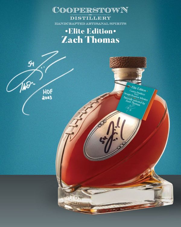 Canton Distillery Bourbon in a Football Decanter Zach Thomas