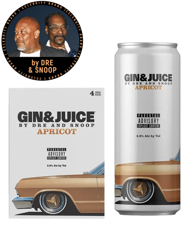 Gin & Juice by Dre and Snoop Apricot Cocktail | 4 Pack | Passion