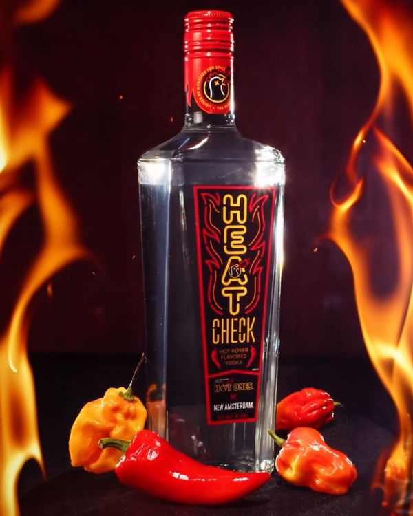 New Amsterdam x Hot Ones Heat Check Hot Peppered Flavored Vodka