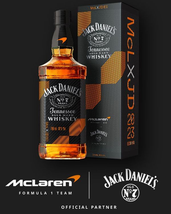 Jack Daniels x McLaren McLxJD 2023 Limited Edition Bottle