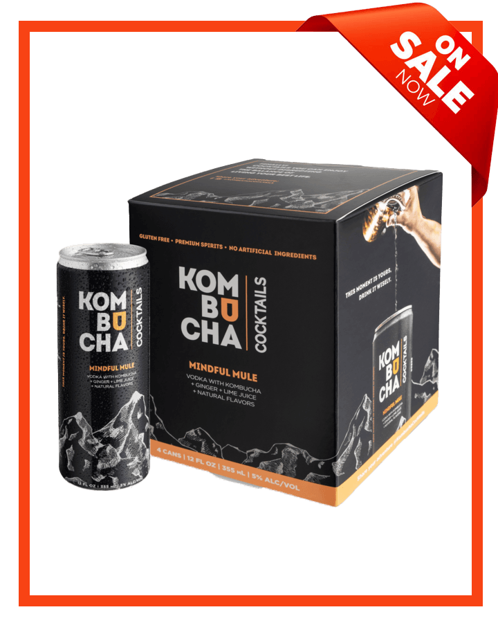 Elevated Spirits Kombucha Mindful Mule Cocktails | 4-Pack