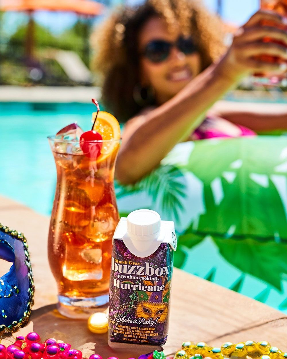 BuzzBox Mardi Gras Hurricane Premium Cocktails | 4 Pack | Passion