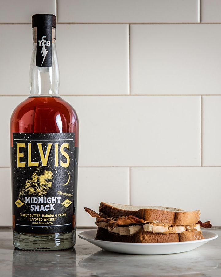 バーボン　ウイスキー　エルビス Elvis Whiskey Midnight Snack | Peanut Butter, Banana and Bacon