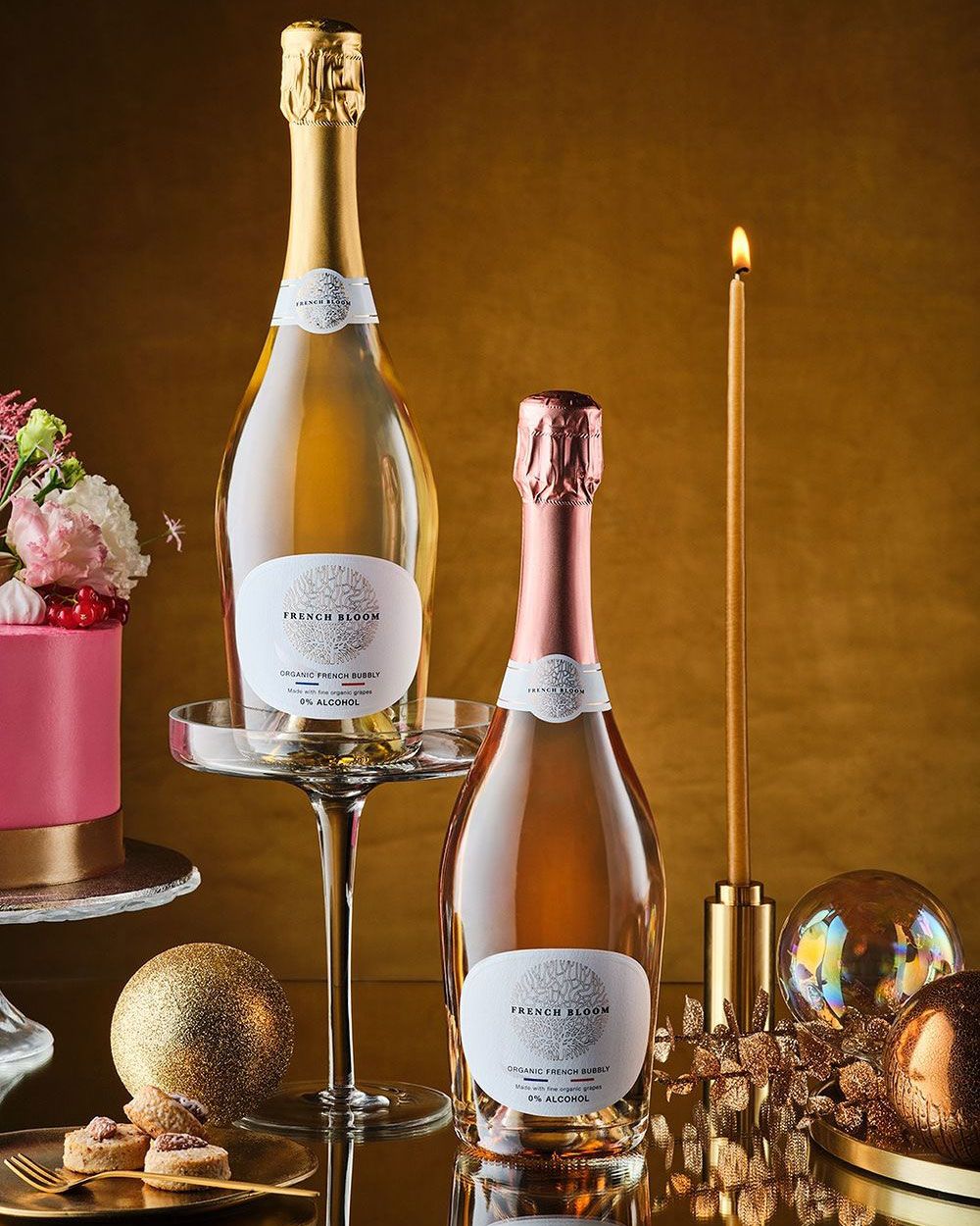 French Bloom Organic French Bubbly Discovery Gift Set with Glasses