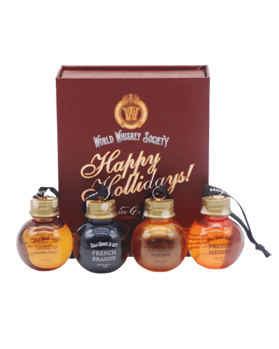 World Whiskey Society Happy Holiday Christmas Balls Sampler