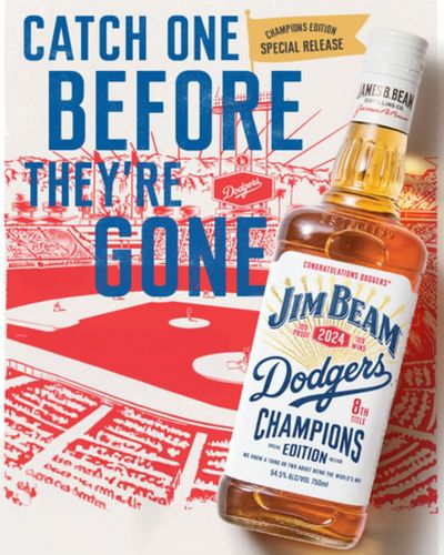 Jim Beam Dodgers 8th Title Champions Edition 109 Proof Bourbon