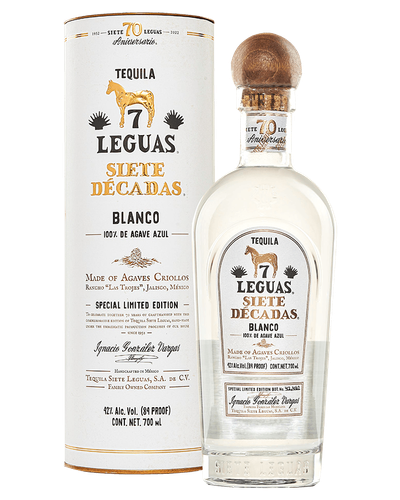 Siete Leguas Siete Decadas Blanco Tequila Special Limited Edition