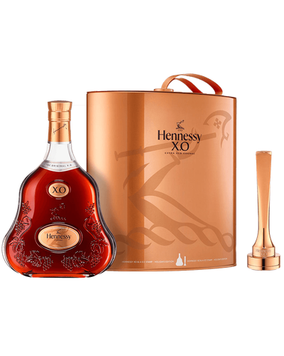 Hennessy XO Cognac Holiday Bottle With Gift Box & Ice Stamp