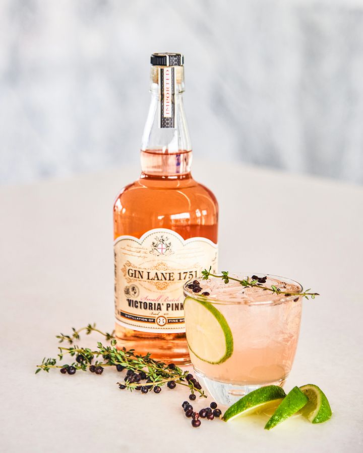 Gine ジアン ビンテージ　未使用品のピンクのバラが素敵なボール2枚セット！ Gin Lane 1751 Victoria Pink | Passion Spirits